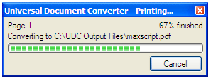 Converting in progress.